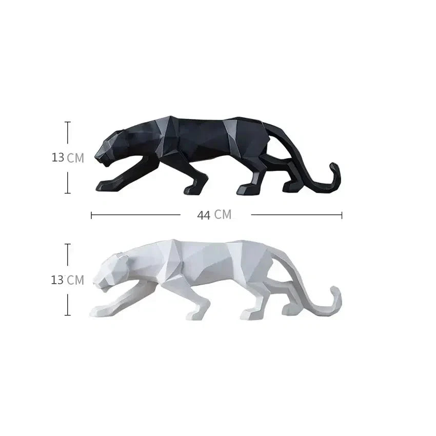 PantherSculpt - Sculptures de panthère noir et blanc au design épuré