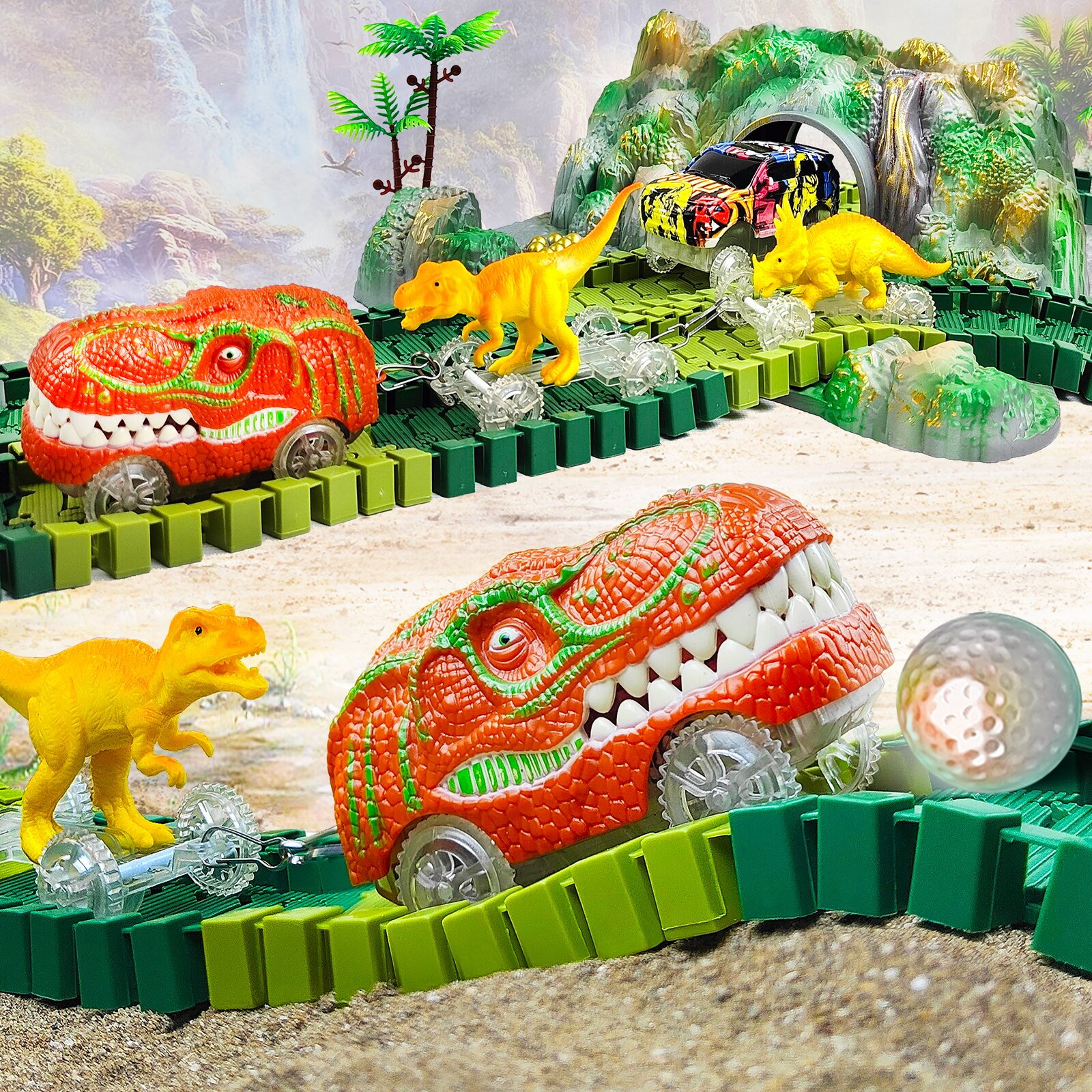 DinoExpress Train Set – Set Dino Aventure pour Enfants