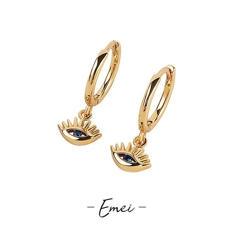 Noa - Boucles d'oreilles mauvais œil en or et argent