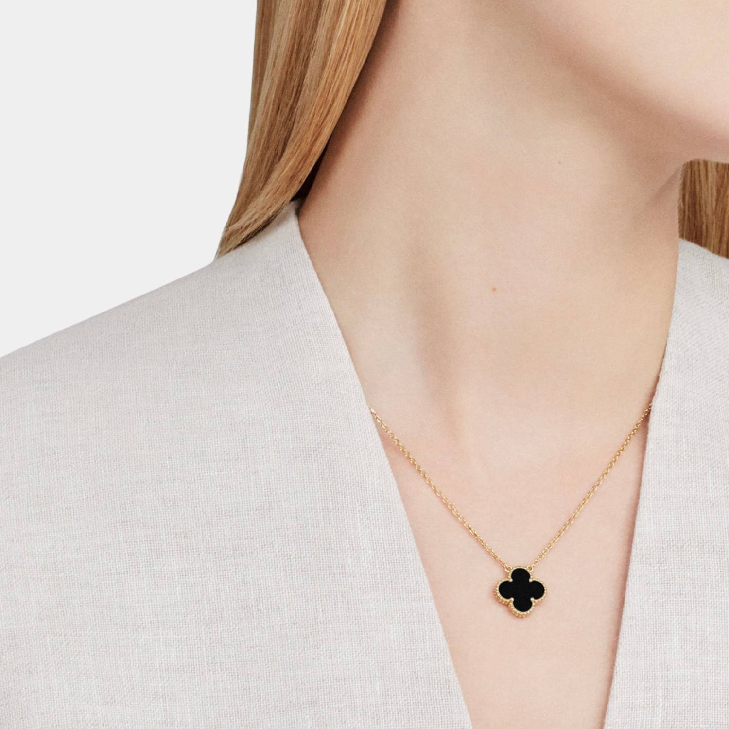 GoldenClove - Set trèfle or collier et bracelet