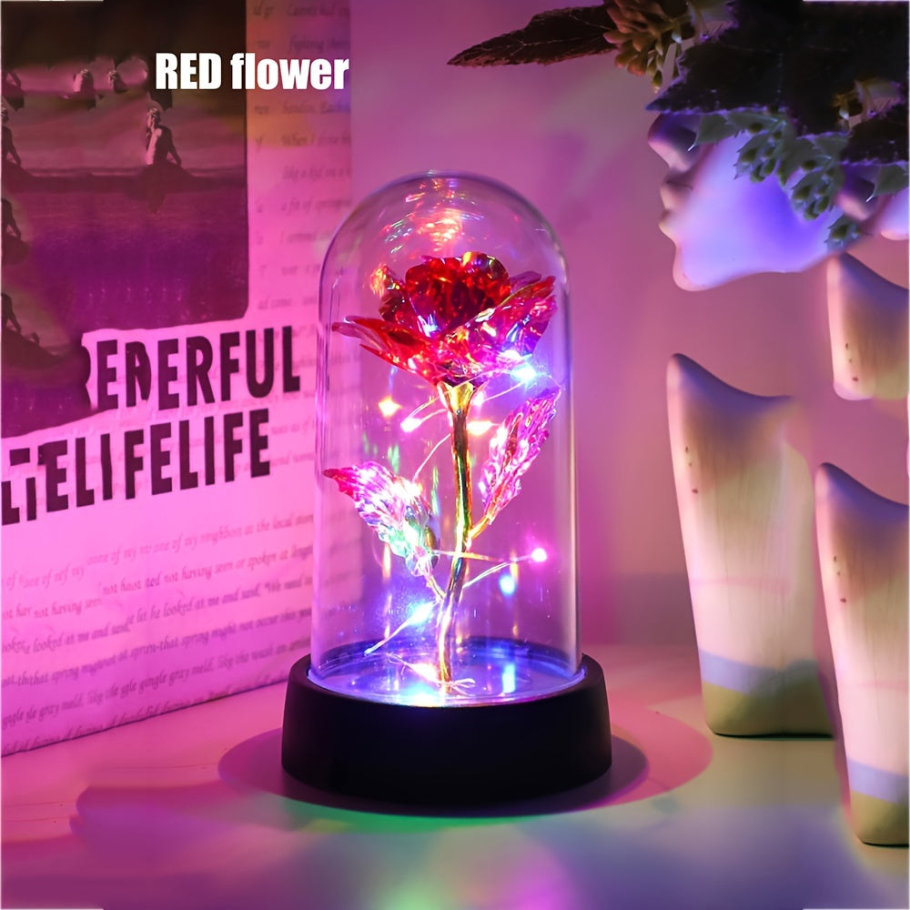 GoldenRose - Lampe fleur decorative pour une ambiance romantique