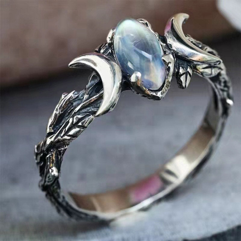 Iris - Bague statement pierre de lune élégante