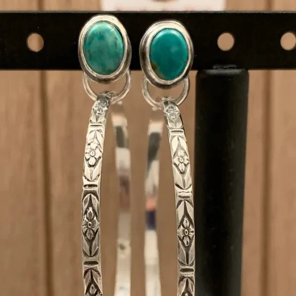 Esme - Boucles d'oreilles boho vintage en onyx