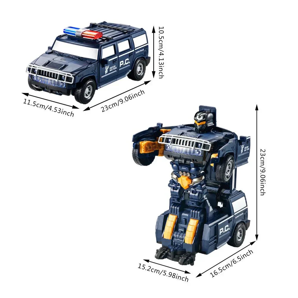 RoboPolice - Voiture Télécommandée Transformable Robot