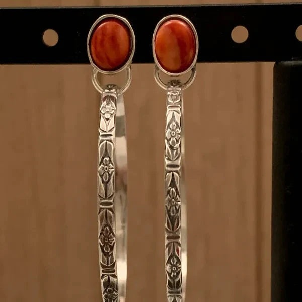 Nalani - Boucles d'oreilles onyx boho vintage