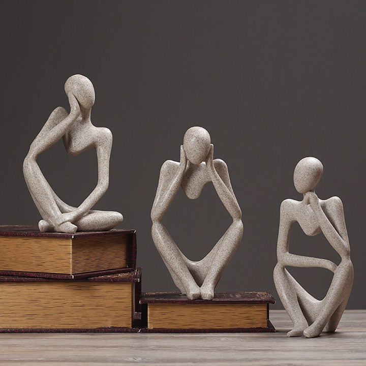 ReflectingMind - Sculpture Abstraite du Penseur pour une Décoration Moderne