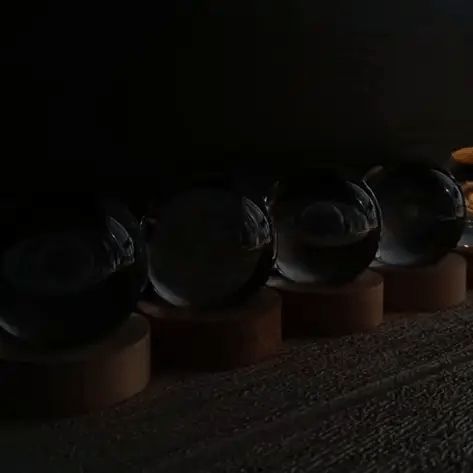 SpaceLume - Lampe boule en verre à motifs célestes