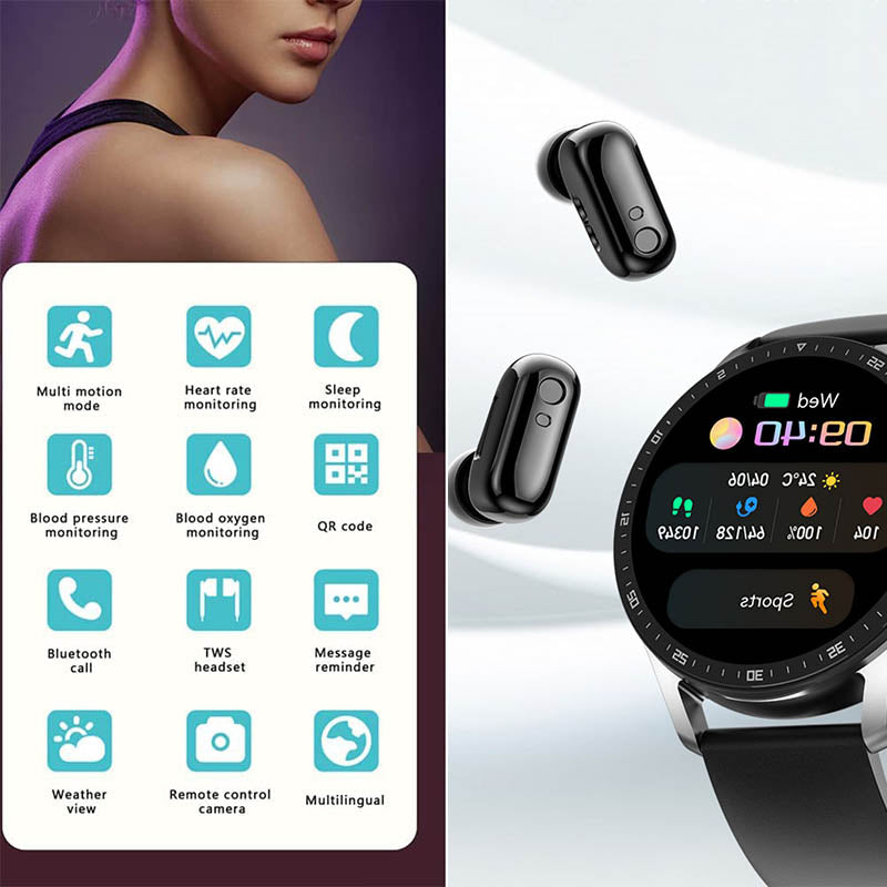 SmartLink Watch - Smartwatch avec Écouteurs Sans Fil