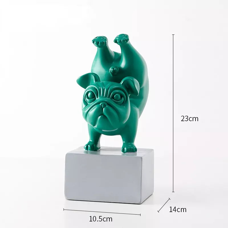 HappyPup - Sculptures de Bouledogue Ludiques pour la Décoration Intérieure