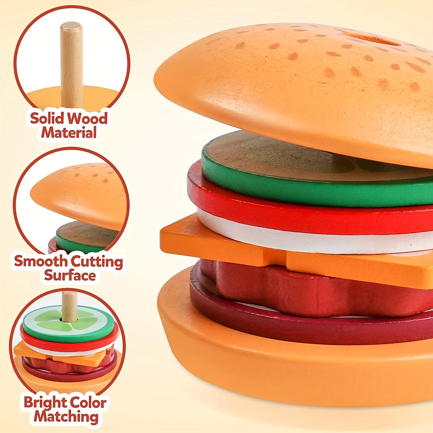 BurgerBuilders - Jouet Montessori Empilage