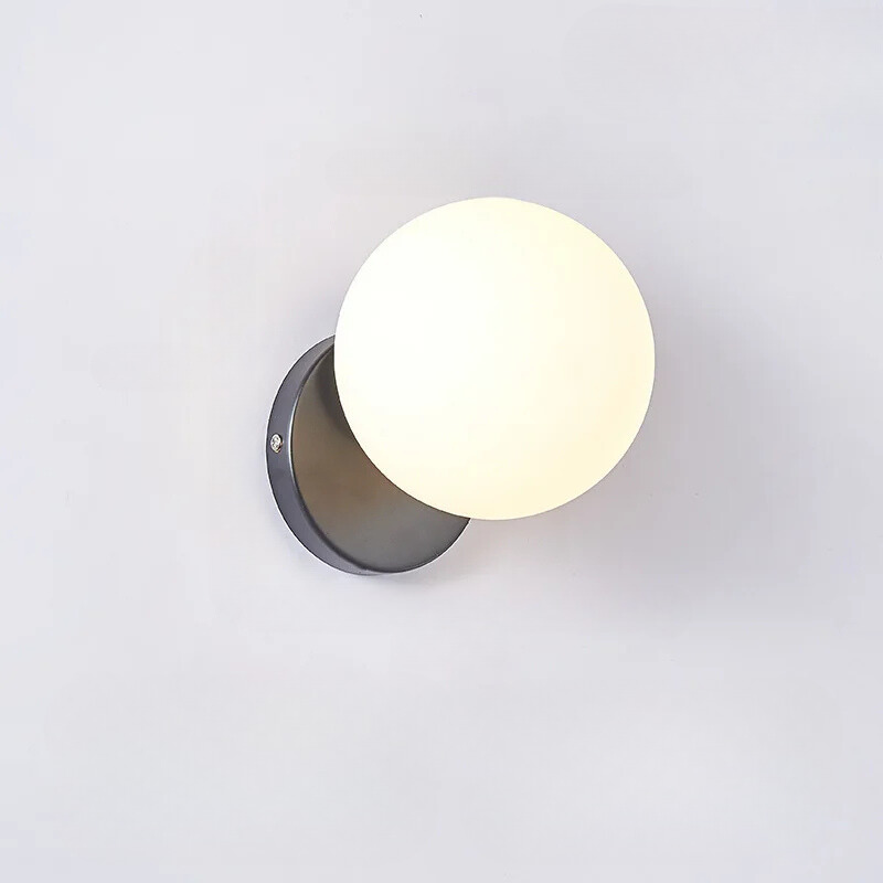 LuxeGlow - Applique Murale Doree avec Globe en Verre
