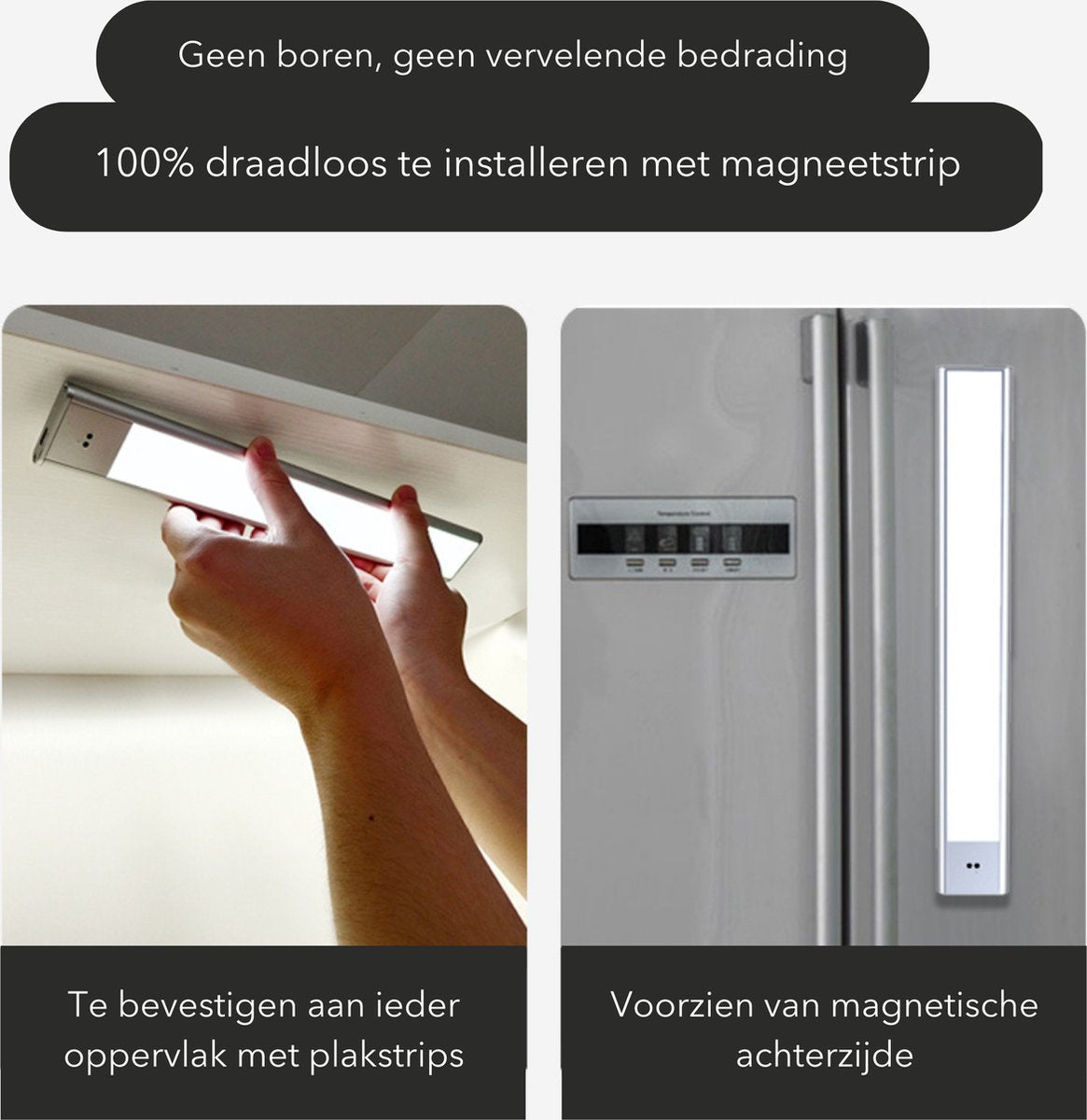 Bande Lumineuse Sans Fil - Éclairage LED à détecteur de mouvement rechargeable