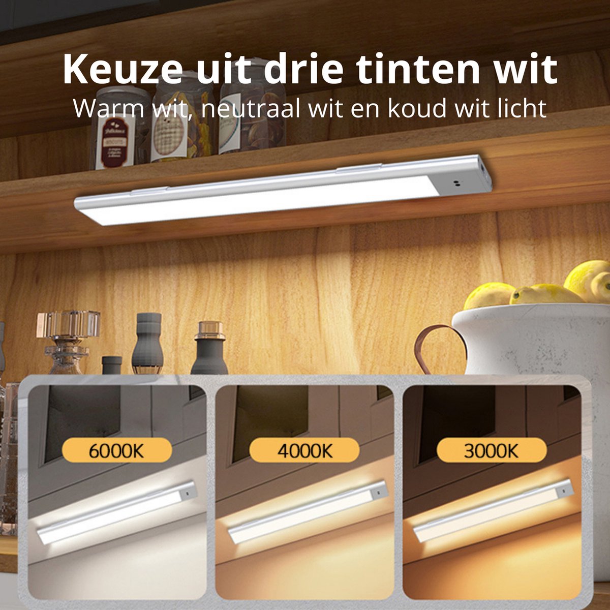 Bande Lumineuse Sans Fil - Éclairage LED à détecteur de mouvement rechargeable