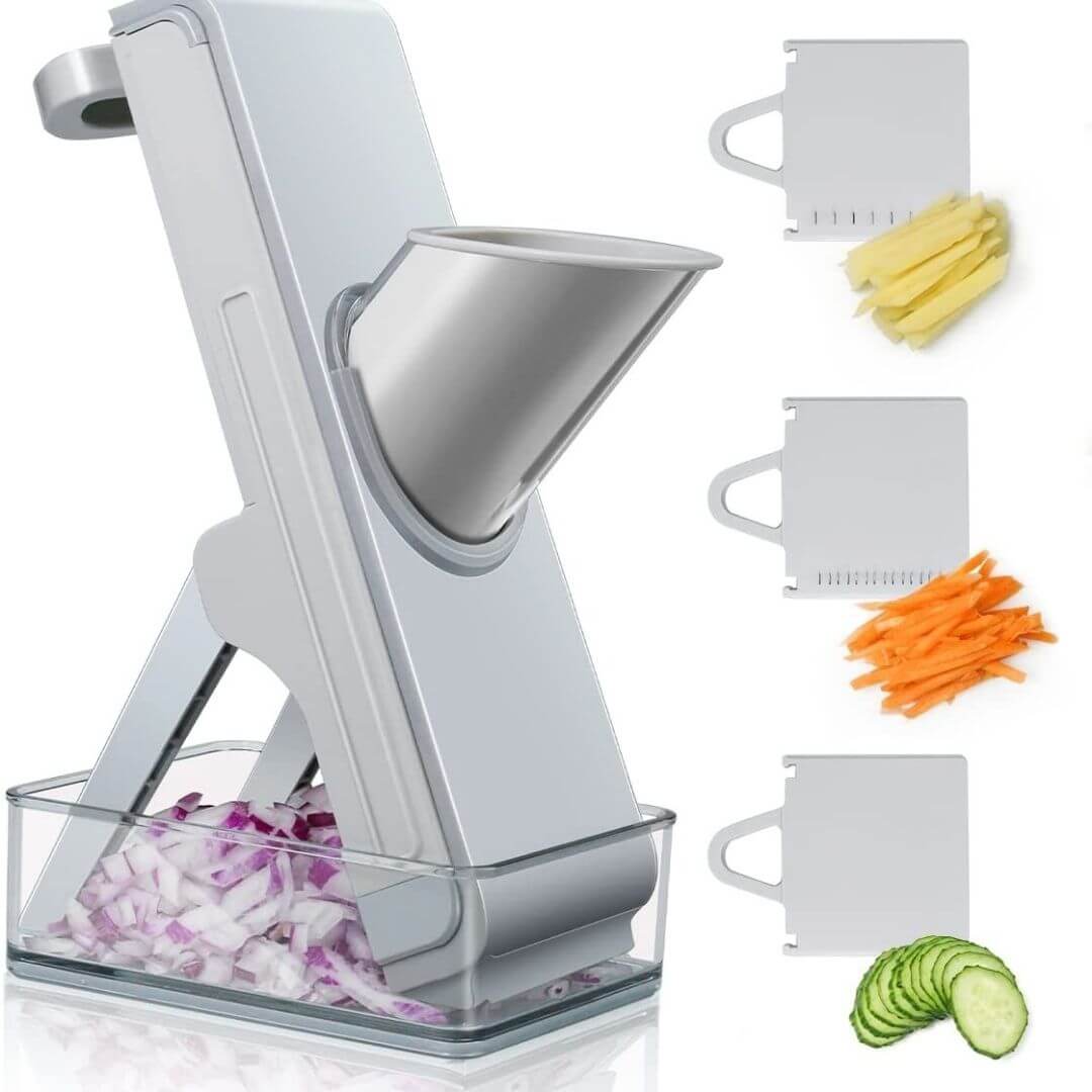 VeggiePro - Coupe-légumes multifonction pour trancher et râper facilement