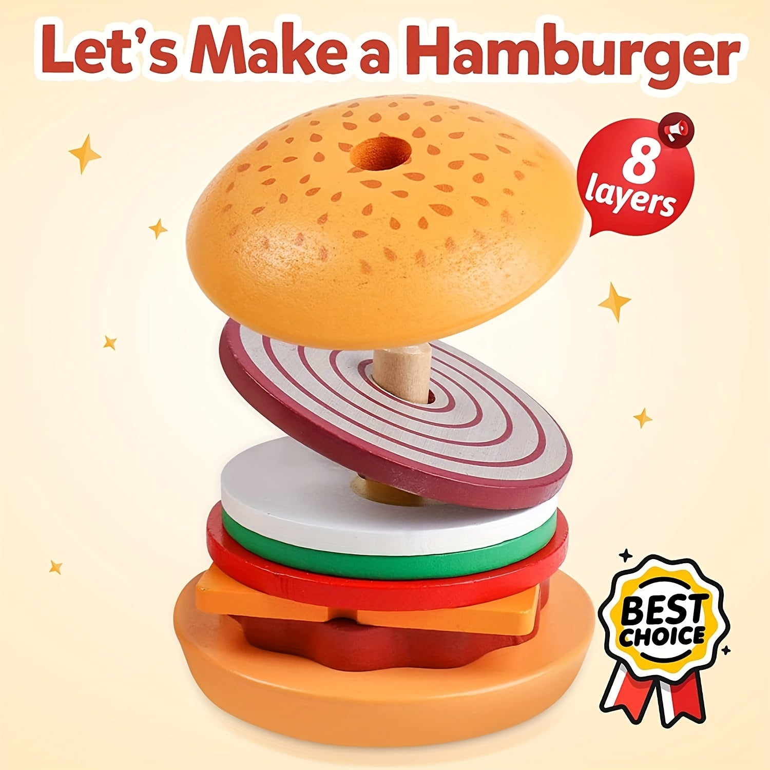 BurgerBuilders - Jouet Montessori Empilage