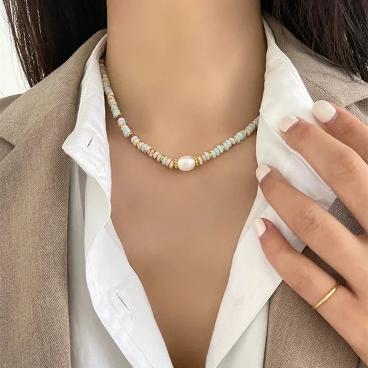 Elena - Parure en pierres naturelles, perles et jaspe
