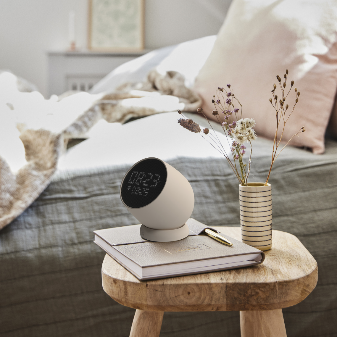 SmartWake - Réveil Sans Fil avec Écran Tactile et Gyroscope