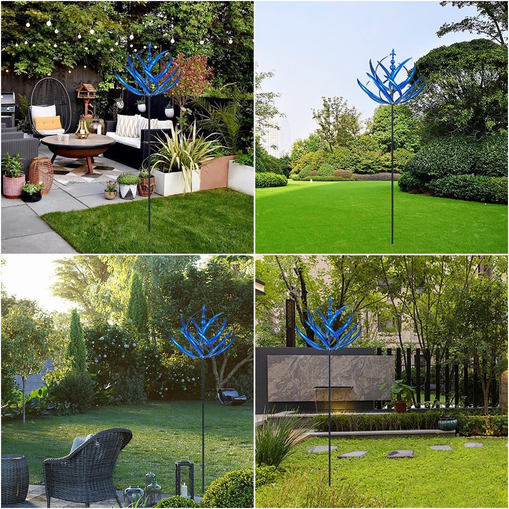 WindTwirl - Moulin à Vent Décoratif en Métal pour Jardin