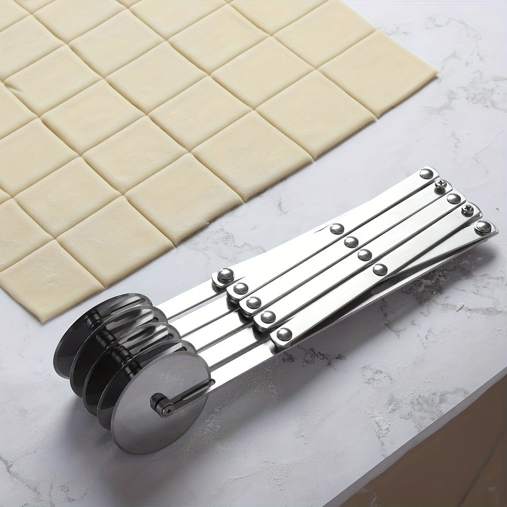 Slizer – Coupe-Pâte 5 Roulettes Inox