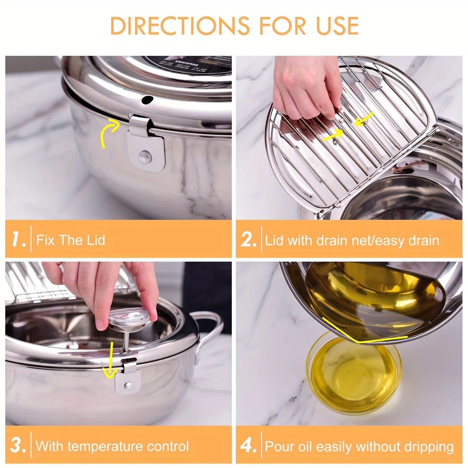 ThermaFryer - Friteuse en Acier Inoxydable avec Contrôle de Température