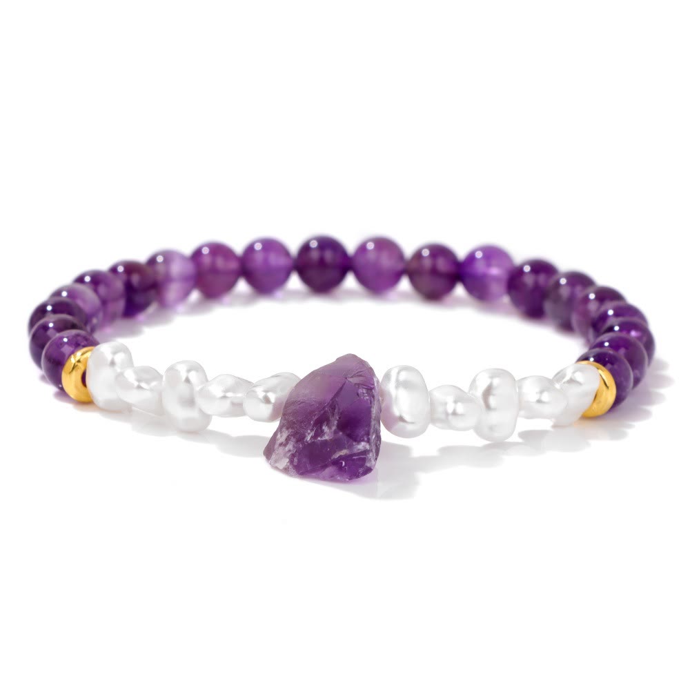Eline - Bracelet de perles en cristal naturel 6mm élégant