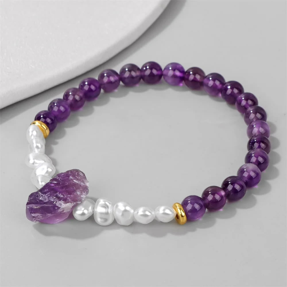 Eline - Bracelet de perles en cristal naturel 6mm élégant