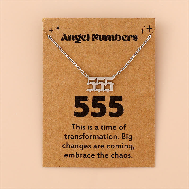 Celestia - Collier nombres angéliques en acier inoxydable