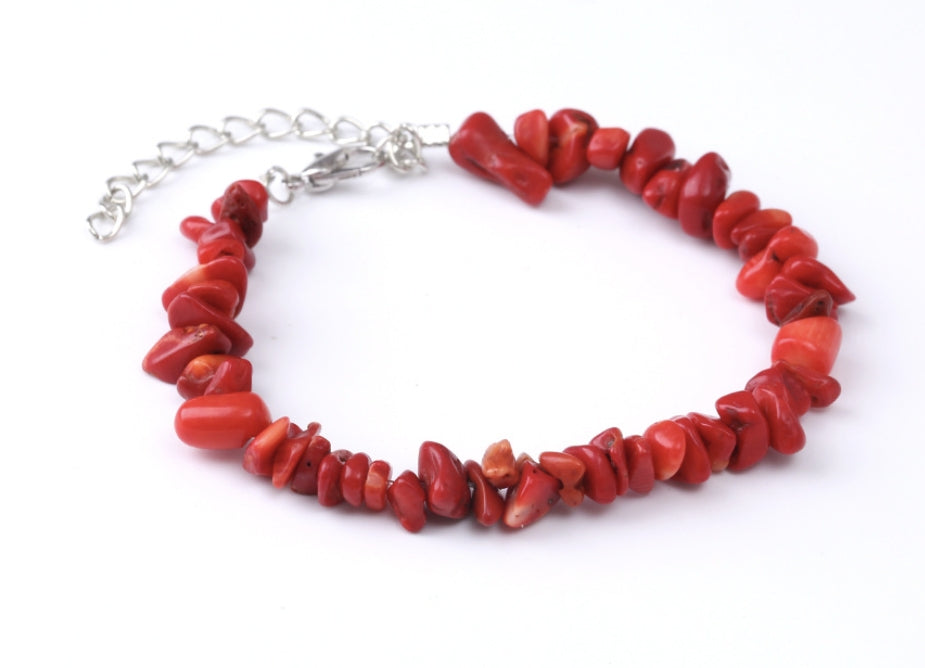 Bracelet Corail Rouge Élégant - Spirituel et Tendance