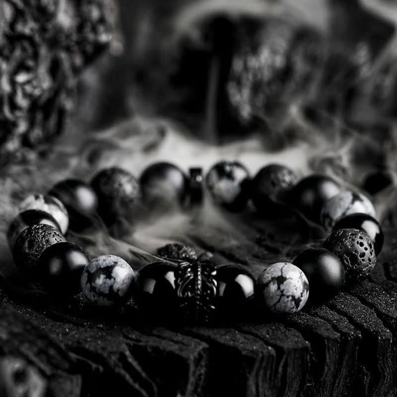 Ragnar - Bracelet de perles en cristaux naturels du guerrier