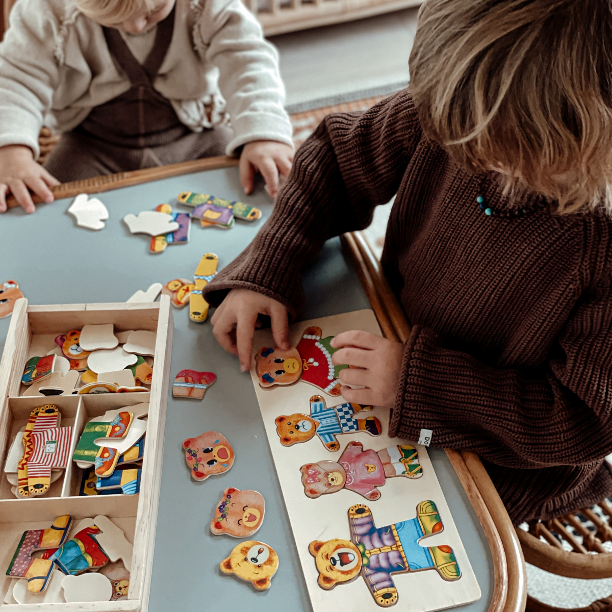 DressUpBear – Puzzle Bois Créatif pour Enfants