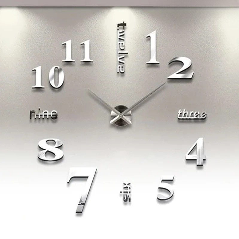 RomanTime 3D Clock - Horloge murale moderne a chiffres romains a composer