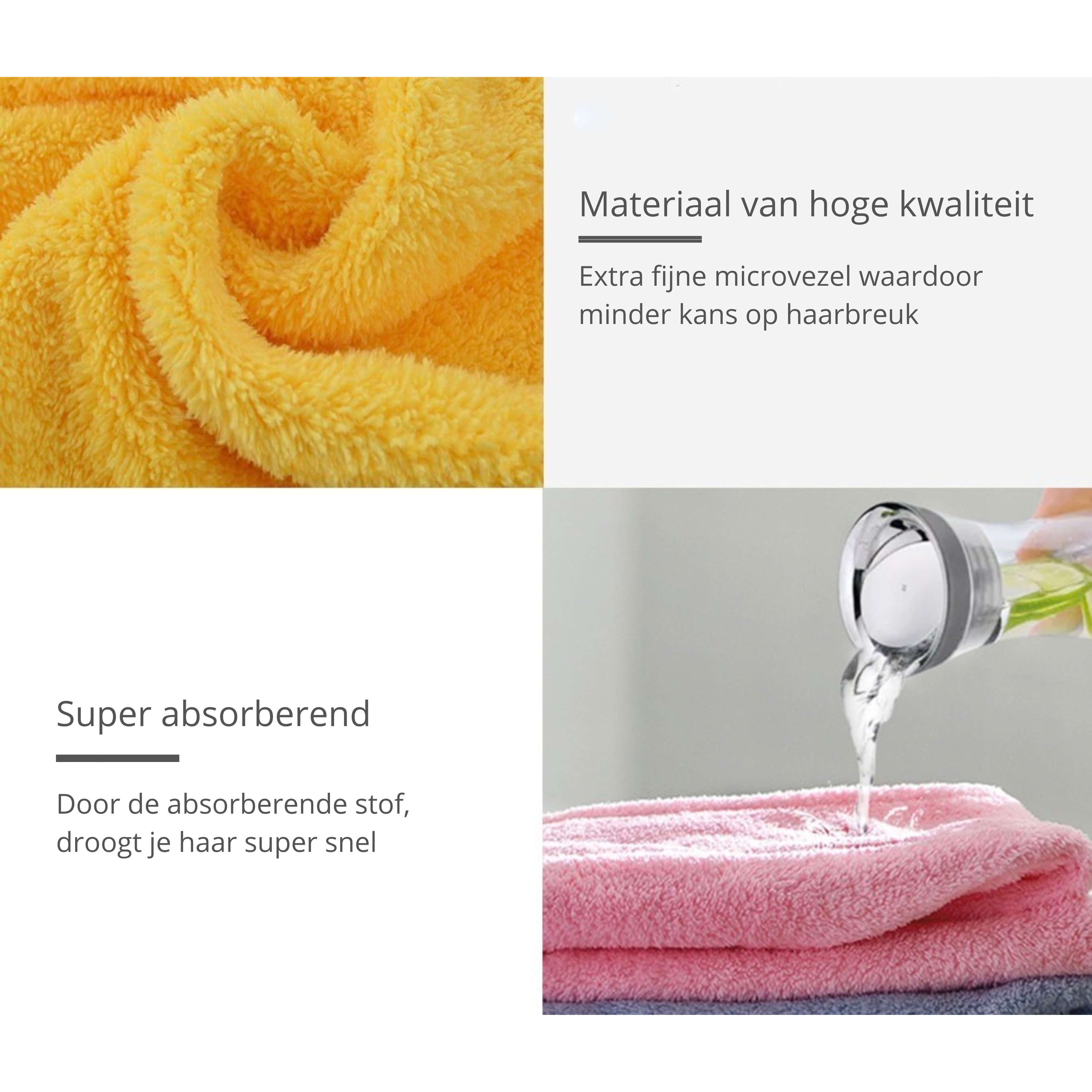 MagicTowel - Serviette Cheveux Microfibre Absorbante