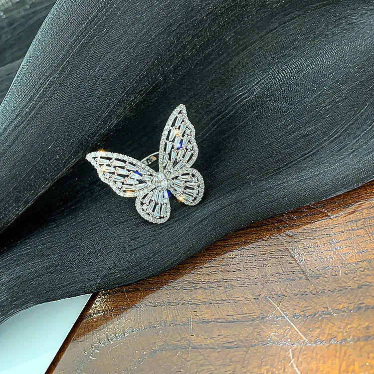 Elena - Bague papillon à cristaux, transformation et espoir
