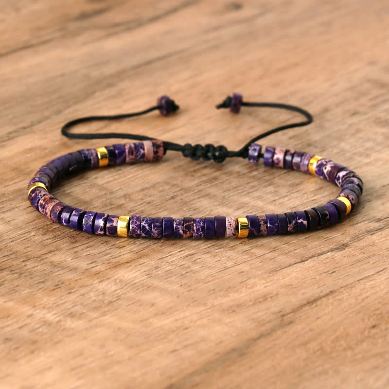 Seraphina - Bracelet tressé en pierres naturelles 2,4 mm