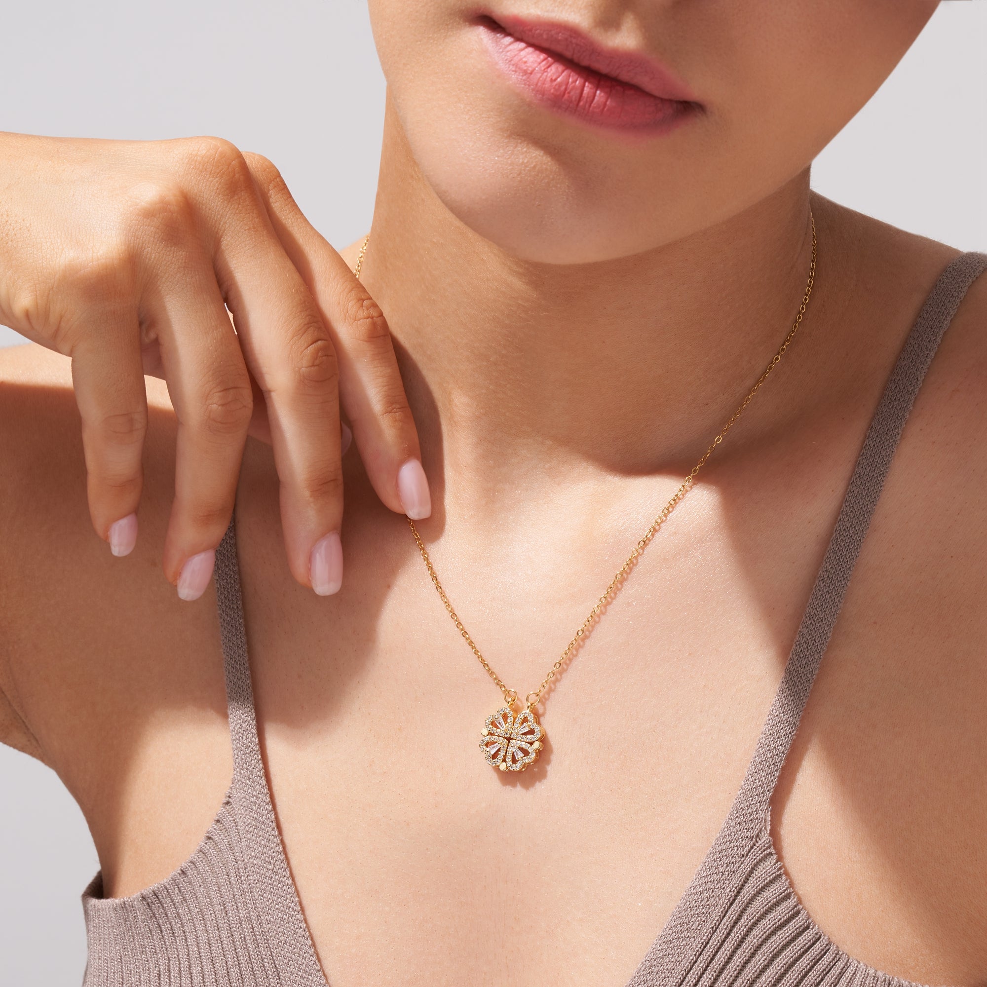 Lucky Charm - Collier cœur doré élégant