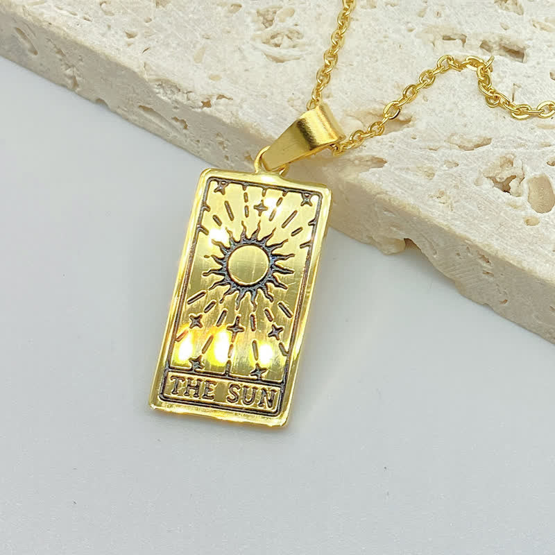 Seraphina - Pendentif porte-bonheur carte tarot vintage