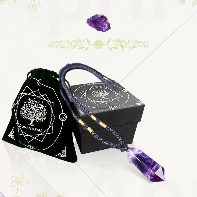 Lyra - Collier cristal améthyste guérissant naturel