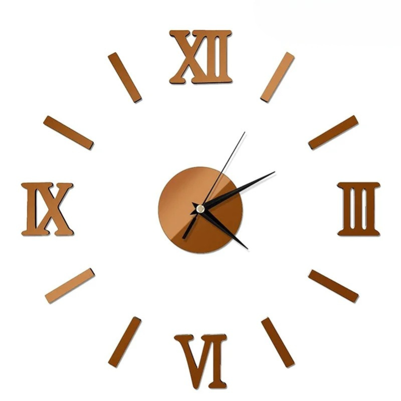 RomanTime 3D Clock - Horloge murale moderne a chiffres romains a composer