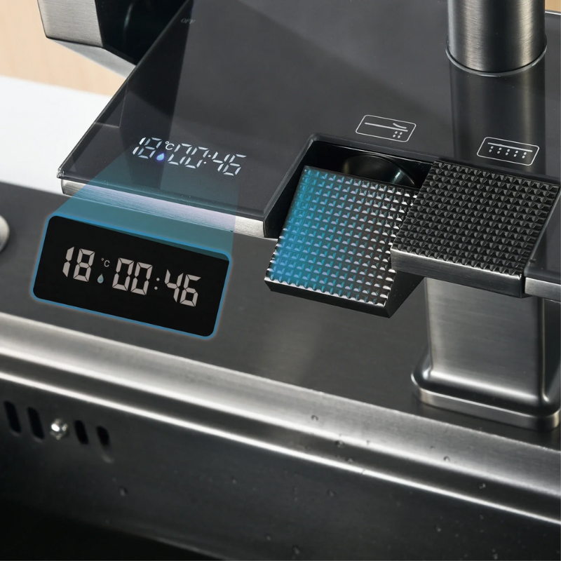 StyleStream Luxe - Robinet de Cuisine Moderne avec Commande Numérique