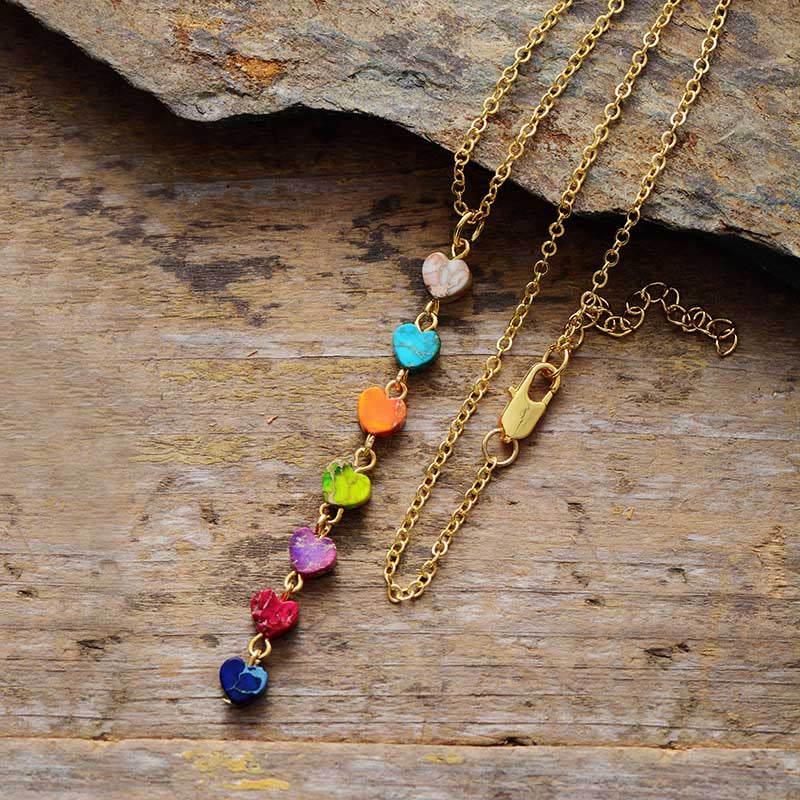 Astra - Collier pendentif 7 chakras en pierres naturelles