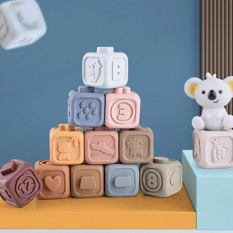 CubbyStack – Jouet Éducatif Bébé Silicone