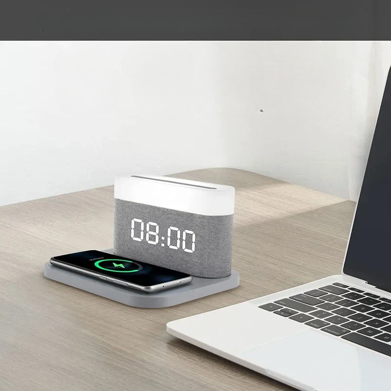SmartCharge - Station de Charge Sans Fil avec Réveil et Veilleuse