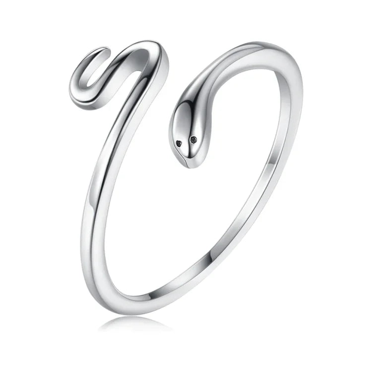 Amira - Bague serpent réglable, force et transformation