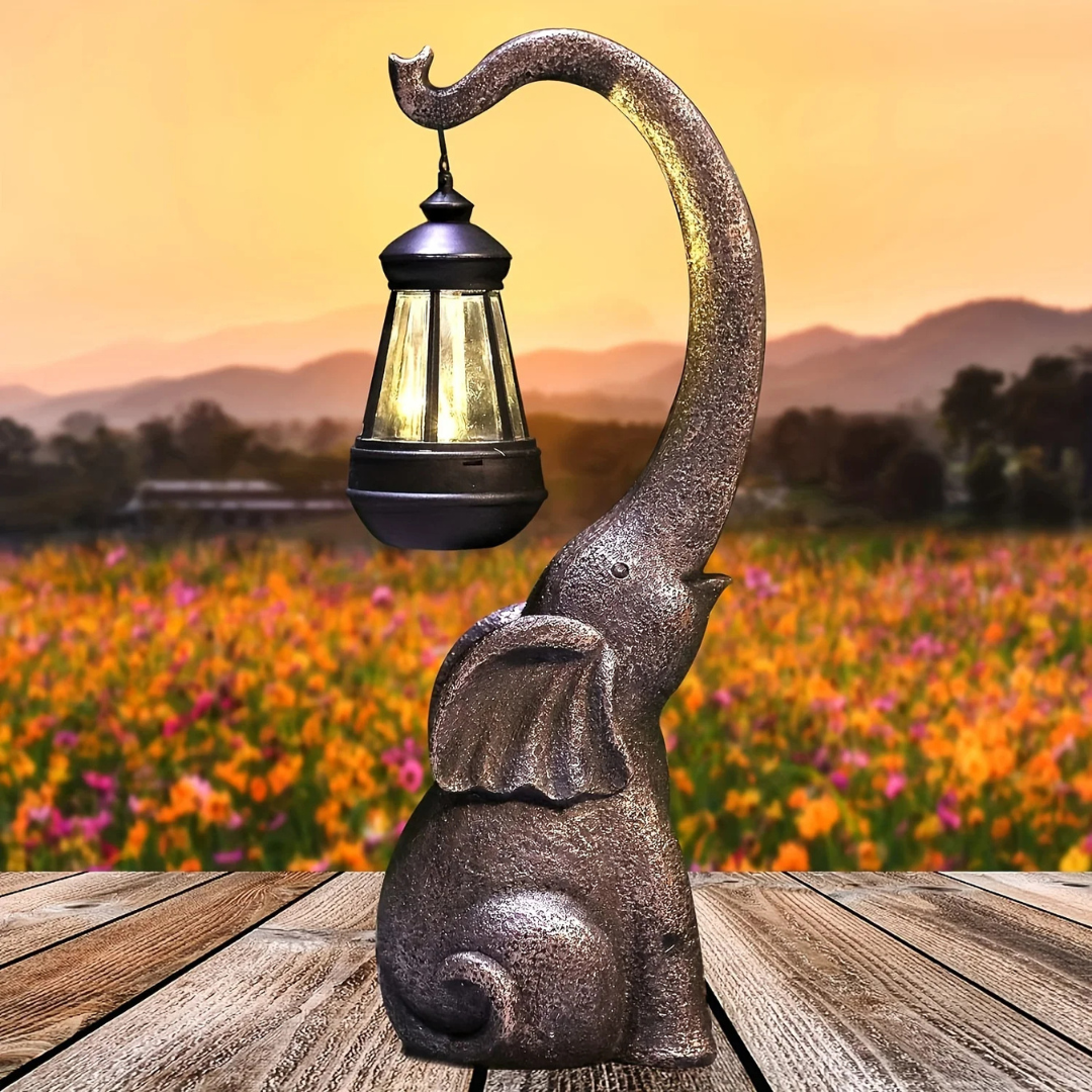 MagicElephant - Lampe Solaire Éléphant Décorative pour Jardin et Maison