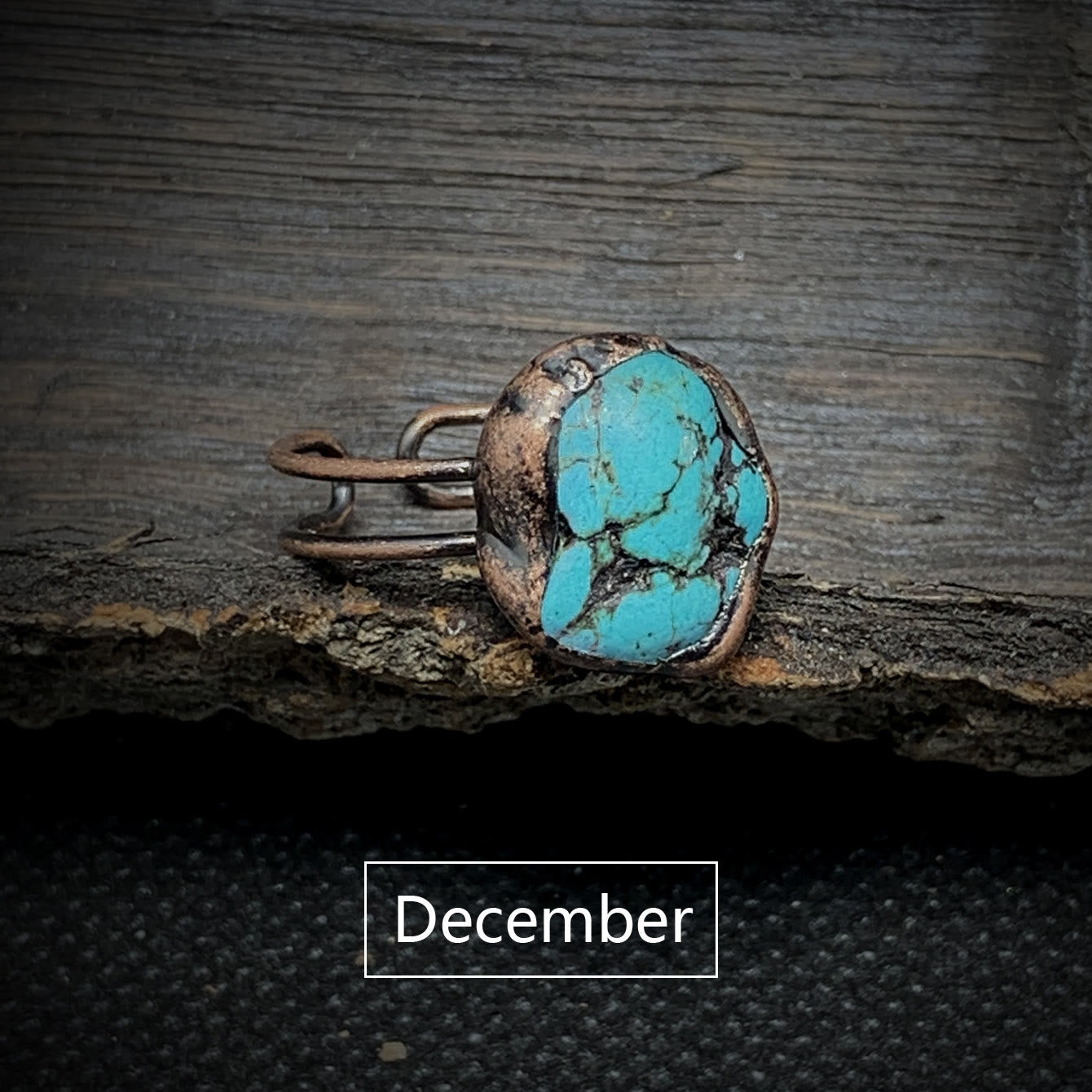 Selina - Bague pierre de naissance naturelle brute réglable