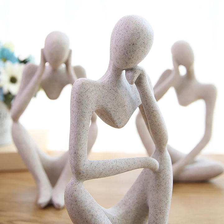 ReflectingMind - Sculpture Abstraite du Penseur pour une Décoration Moderne