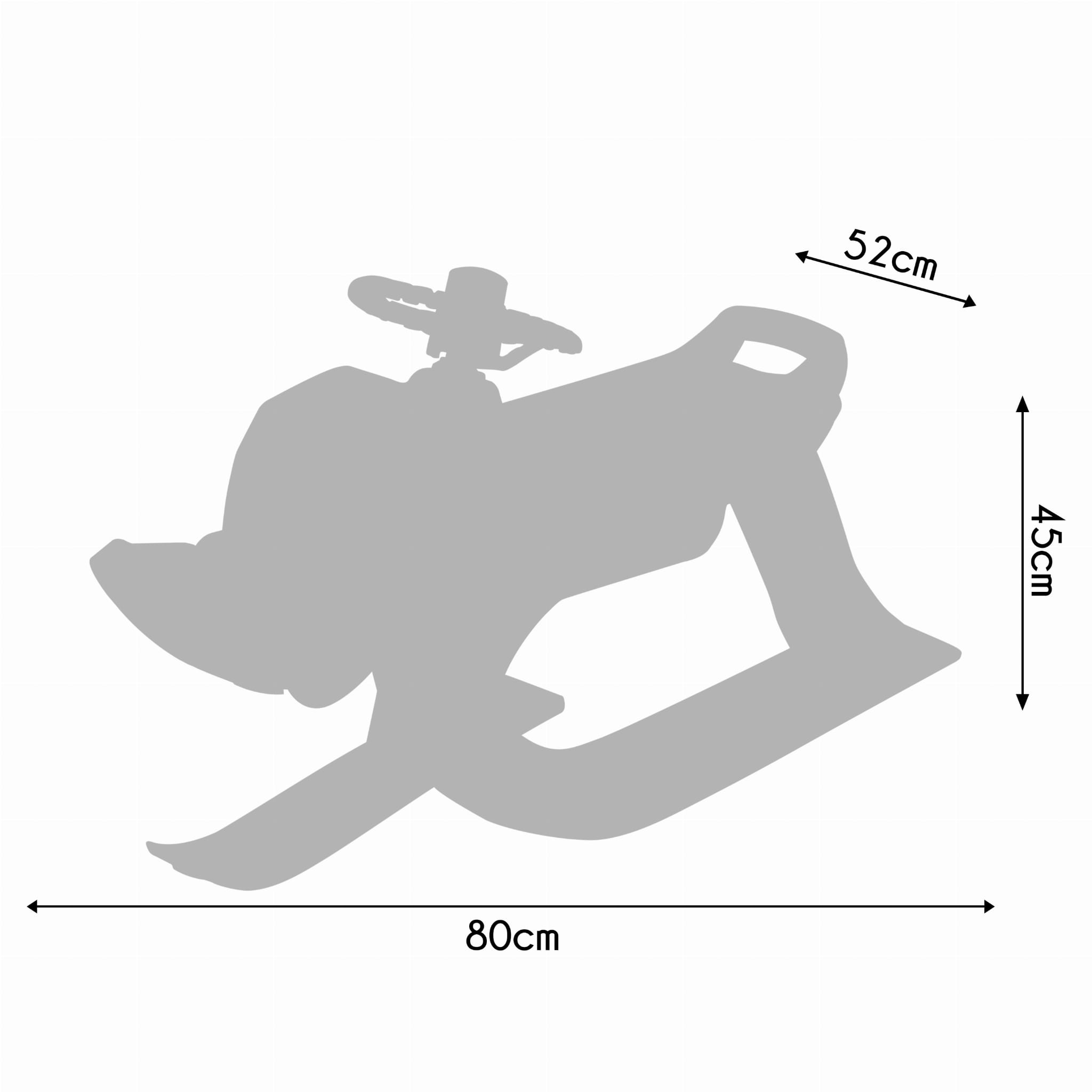 SnowGlide Slede – Luge Rouge avec Guidon Intégré