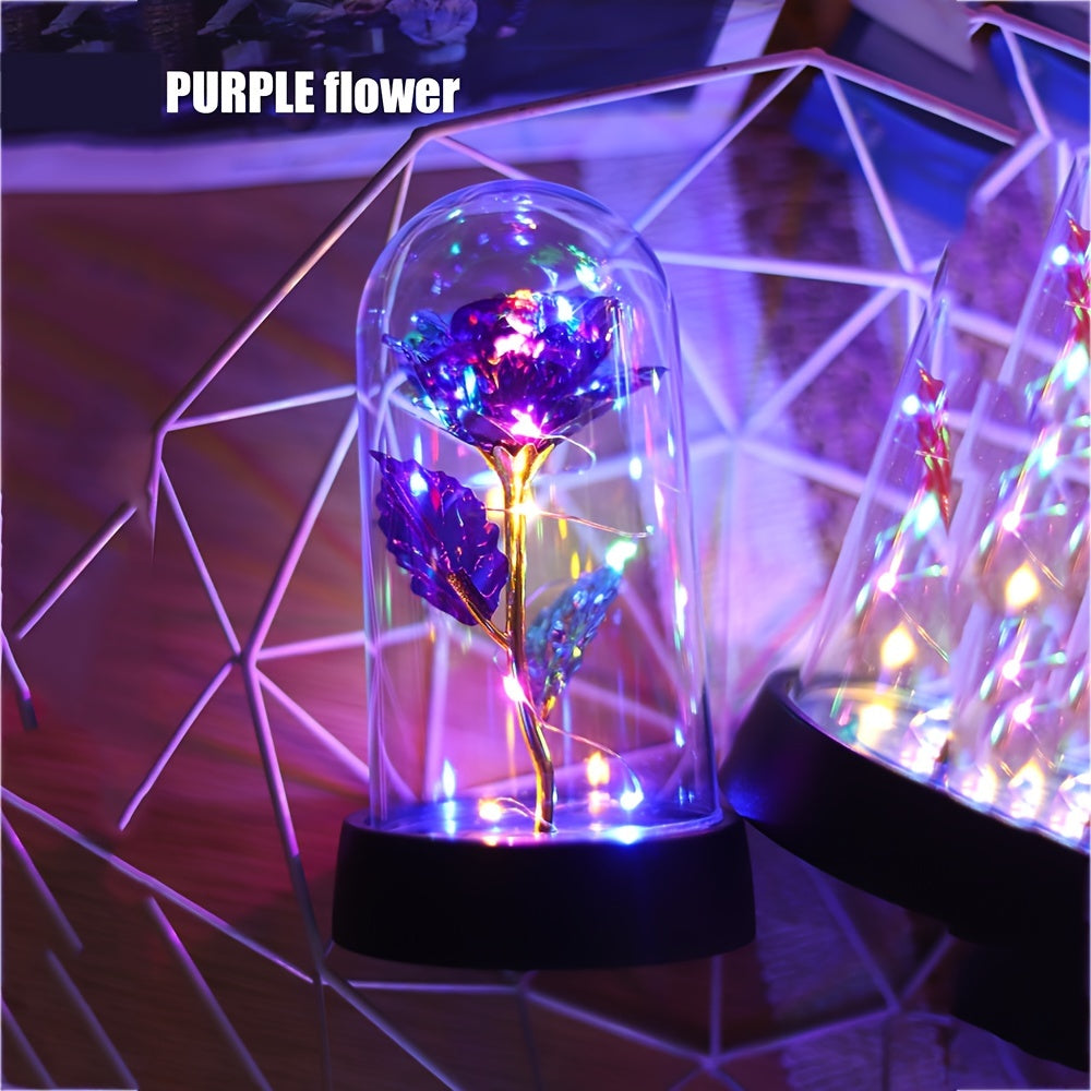 GoldenRose - Lampe fleur decorative pour une ambiance romantique