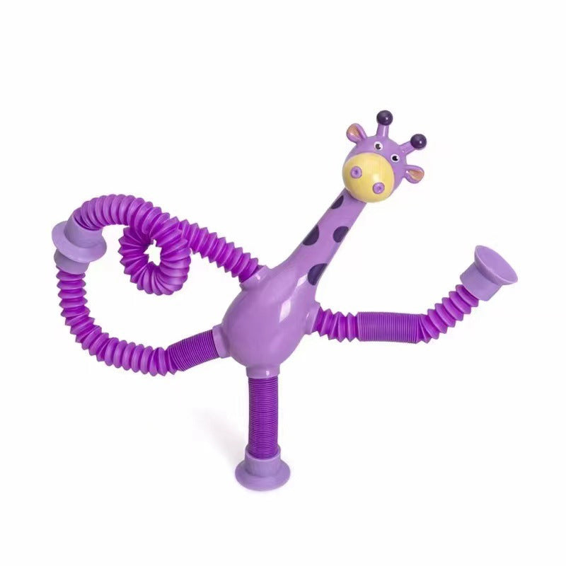 StretchGiraffe - Jouet Flexible à Ventouse pour Enfants