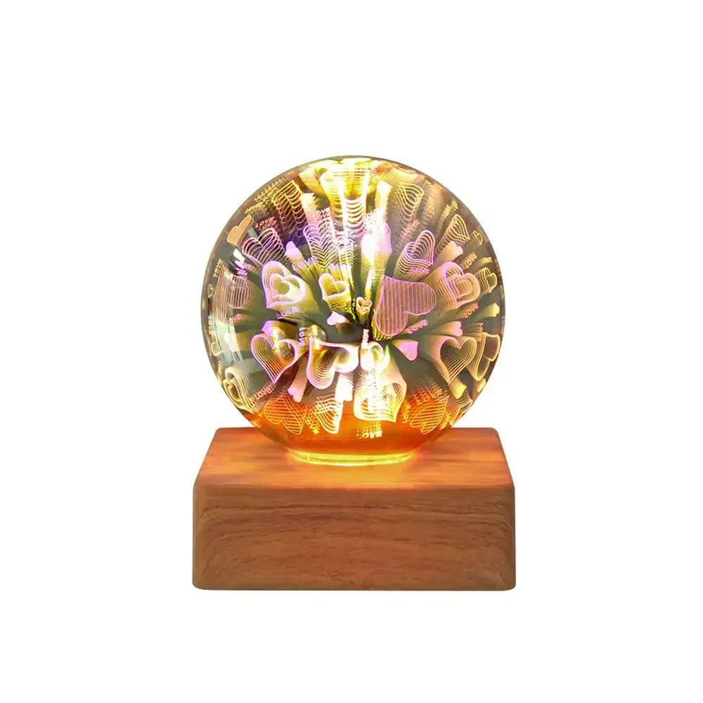 StarburstGlow - Lampe Boule Cristal Effet 3D Élégant